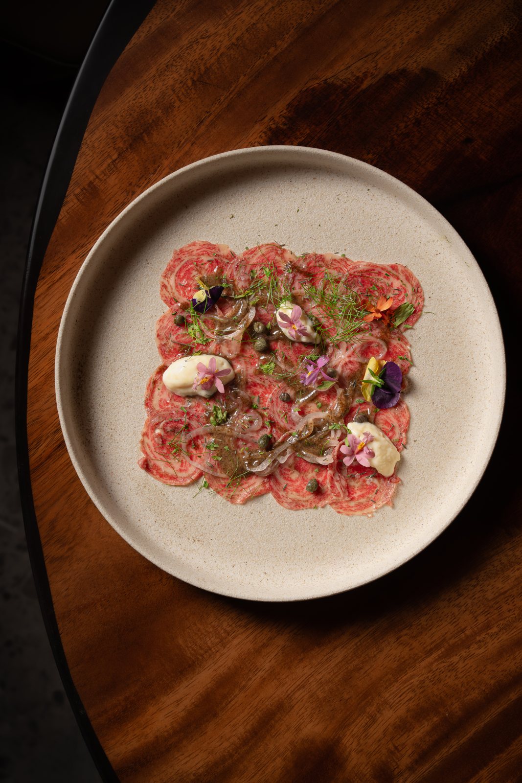 Wagyu carpaccio at MUI Supper Club in North Bethesda