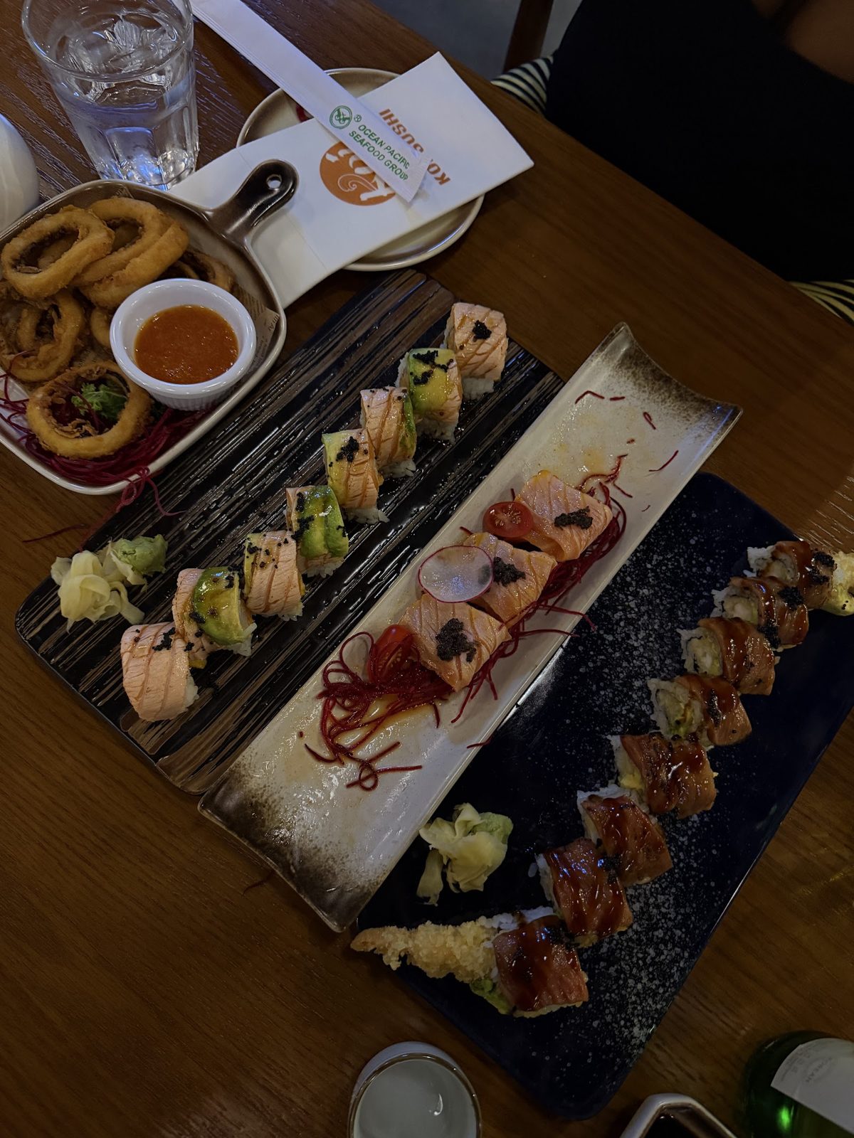 Sushi and rolls at Koi Sushi in Gaithersburg